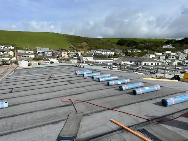 Completed roofing project Devon coast